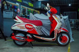 Keren, Modifikasi Spesial Grand Filano Hybrid Ala Motor Vintage Rally