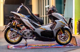 Modifikasi AEROX ALPHA Usung Cyber Futuristic Ala Gundam Curi Perhatian di Event Gathering Team Aerox 2025