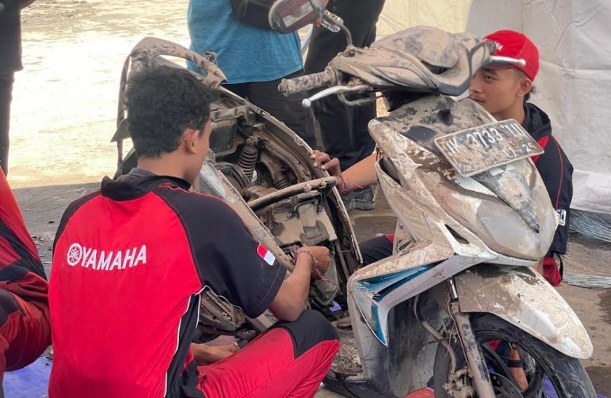 Yamaha Hadirkan Posko Servis Motor Gratis Untuk Warga Terdampak Banjir di Bali