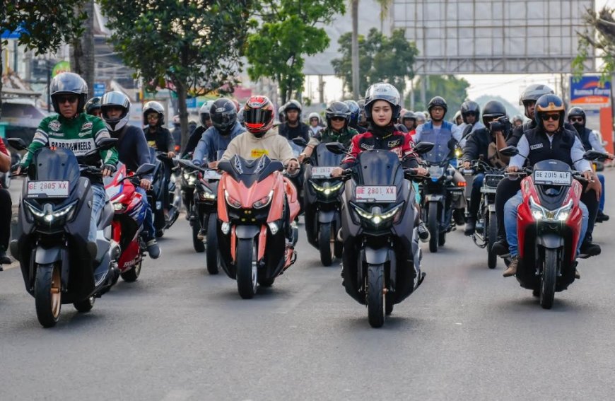 Yamaha Dukung Safety Riding, Sunmori MAXi Ride & Pride Bareng Gubernur Lampung
