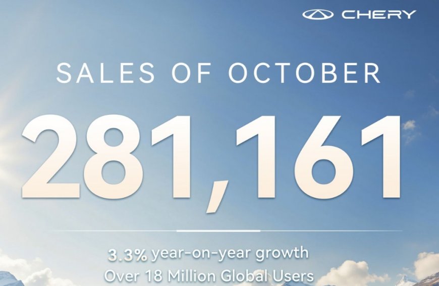 Chery Group Sukses Jual 281.000 Unit di Oktober, Rekor Baru dan Lampaui 18 Juta Pengguna Global