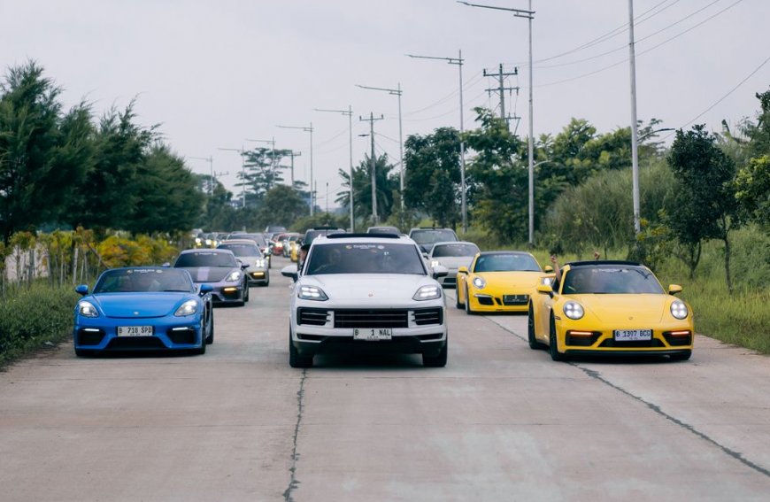 85 Porsche Konvoi Lintas Jawa, Porsche Club Indonesia Pecahkan Rekor MURI