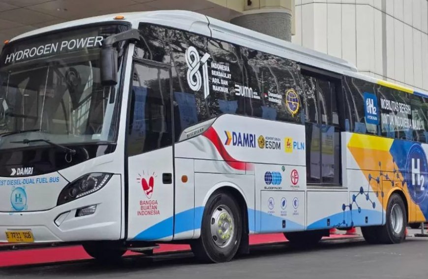 Bus Hidrogen-Diesel Pertama di Indonesia Resmi Mengaspal, Emisi Diklaim Turun hingga 60 Persen